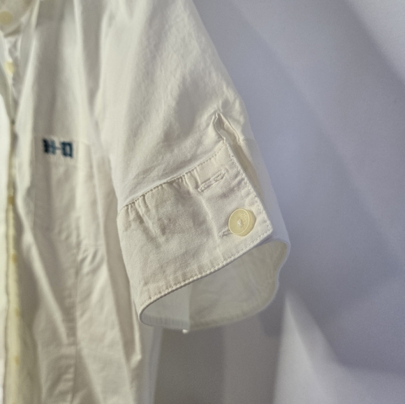 Vintage Harley-Davidson Women’s Short Sleeve Shirt White with Blue HD Size Large - Picture 3 of 8